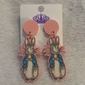Peter rabbit bunny earrings